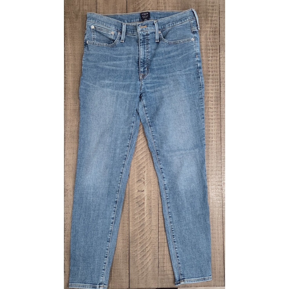 J. Crew Women's 9" Mid Rise Skinny Jeans Sz 30 Stretch Medium Wash